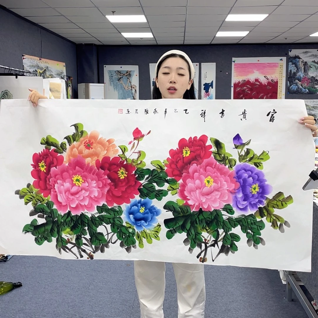 国画作品小姐姐放漏…