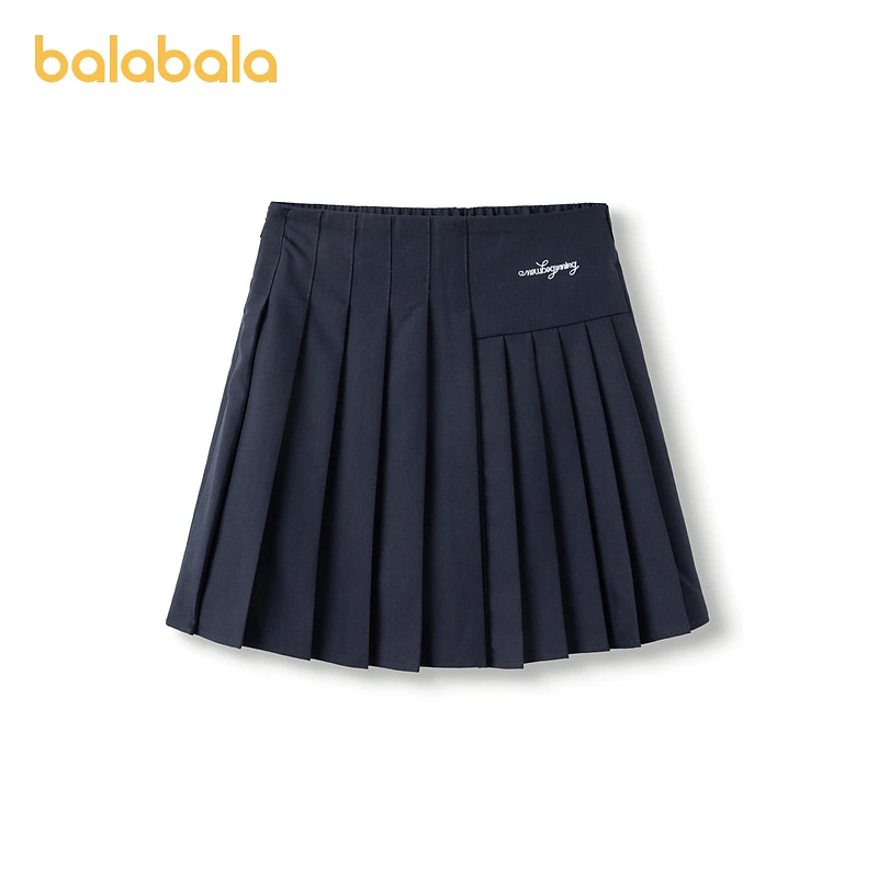 巴拉巴拉儿童裙子春秋装童装女童短裙百褶裙子流光风