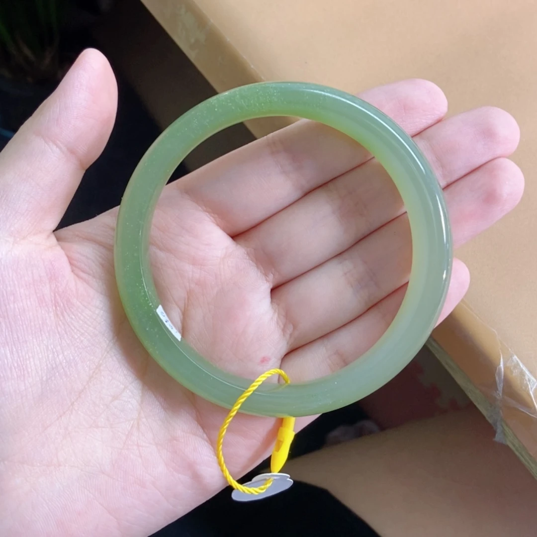 【闪购商品】和田玉（翠青玉）手镯未镶嵌6162高冰翠