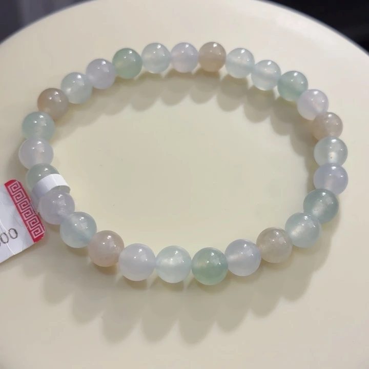 翡翠未镶嵌手链冰胶多宝卡6.8