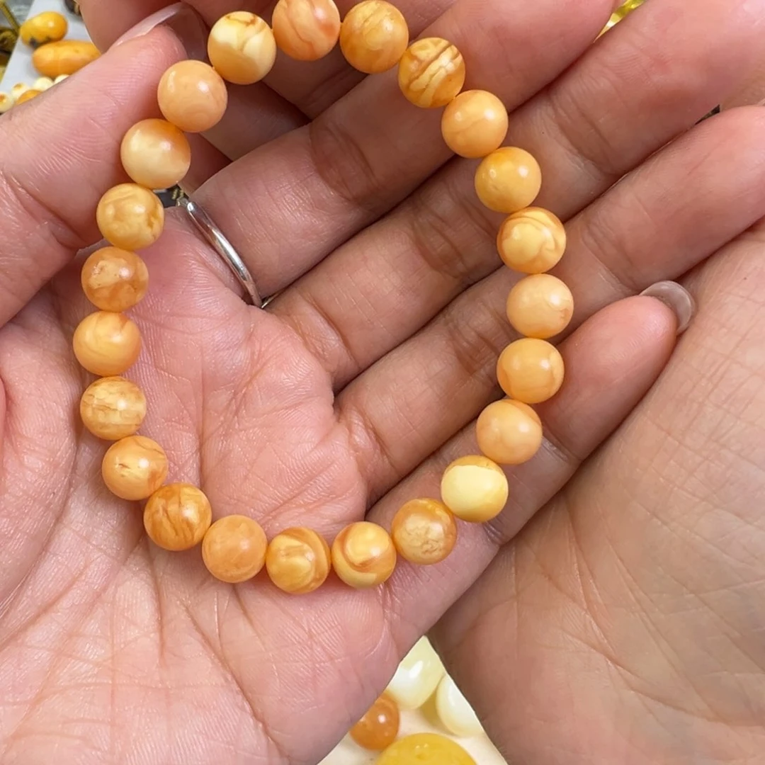 琥珀颈饰未镶嵌蜜蜡