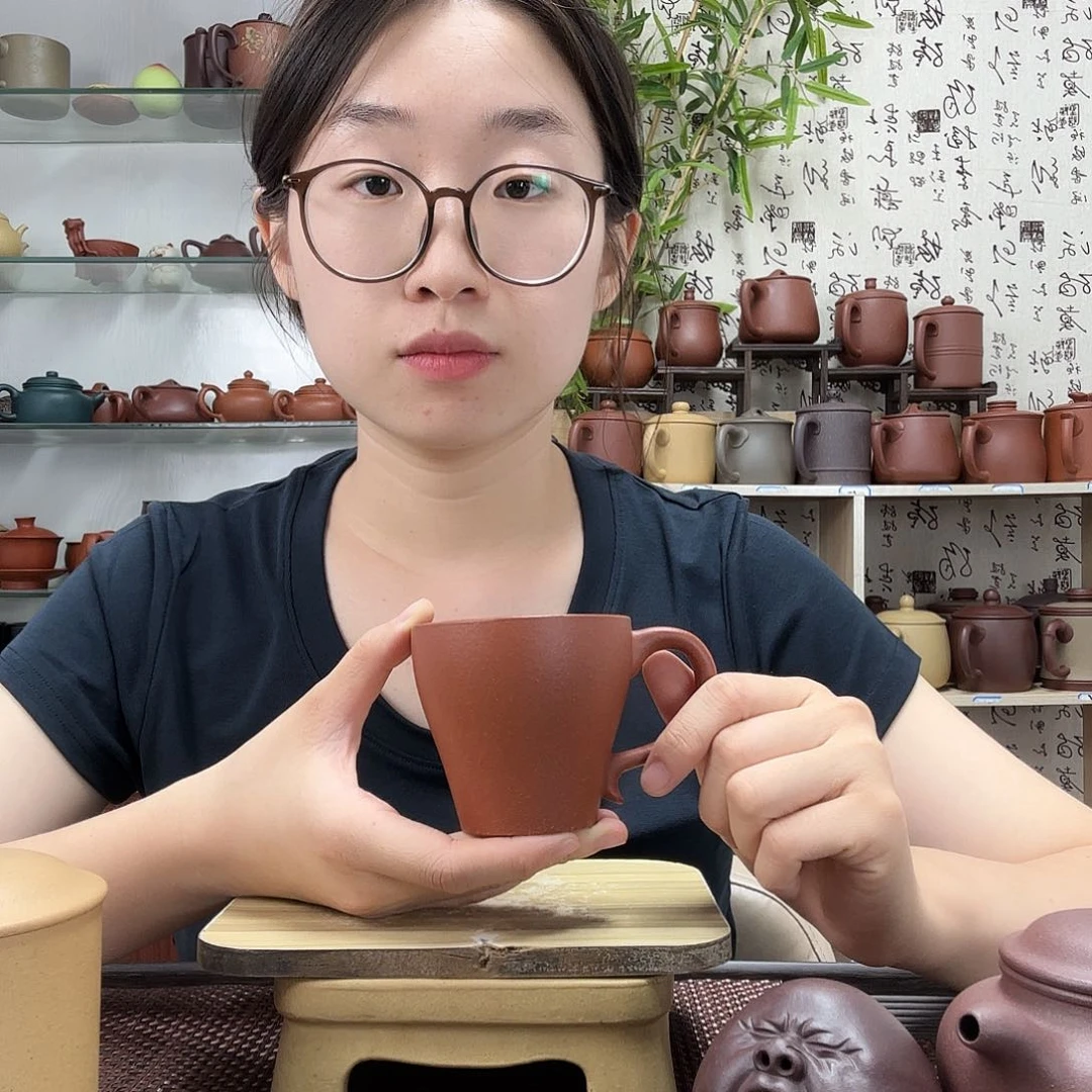 茶杯紫砂红降坡马克主人杯200CC没礼盒