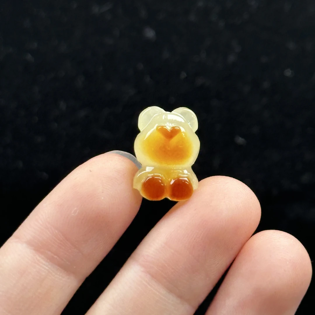 K7532天然原矿蜜蜡 小熊 11.3*16.1mm支持复检假一罚十