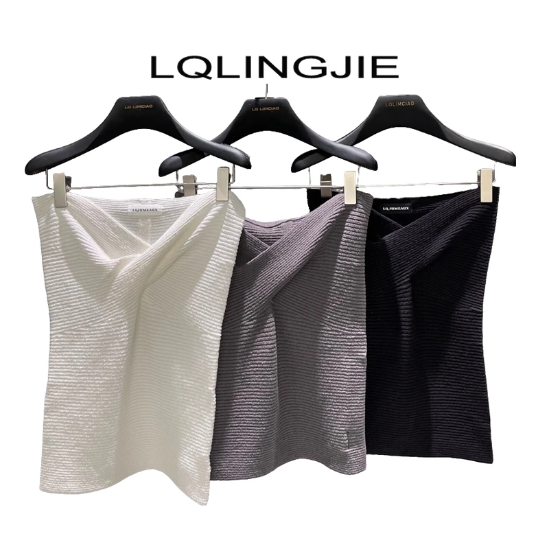 【清 不退差价】设计师款时尚无袖抹胸针织衫Z171