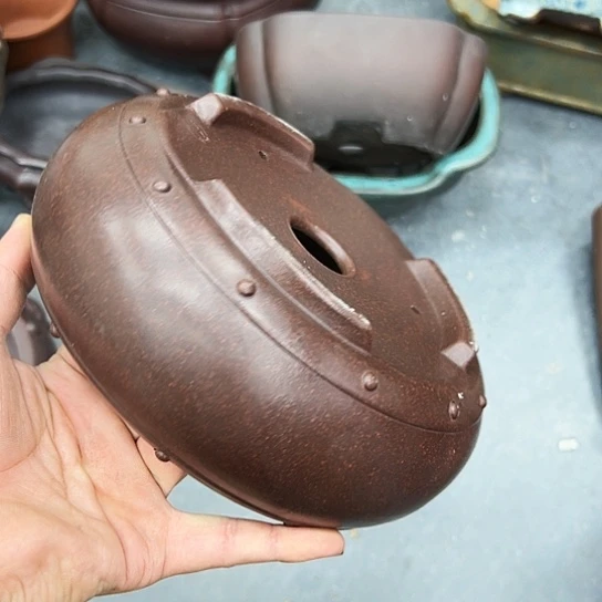 紫砂花盆漂亮漂亮