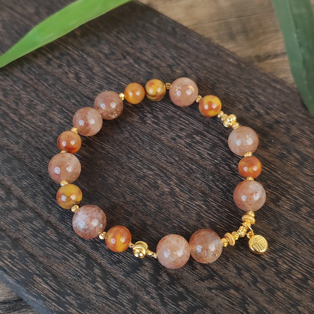 【太阳的后裔】金太阳彼得石单圈手串