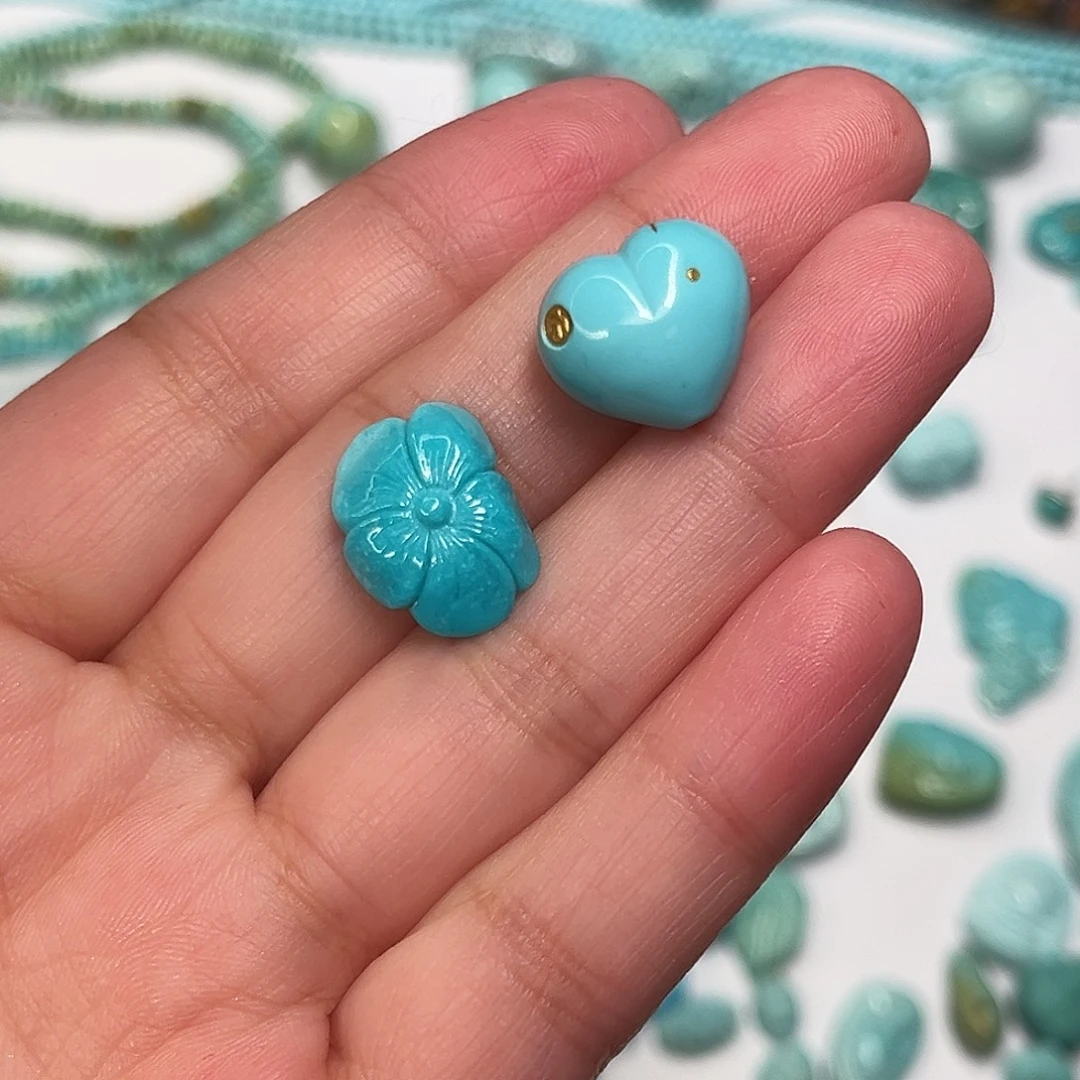 ᥫ***s绿松石未镶嵌珠宝半成品