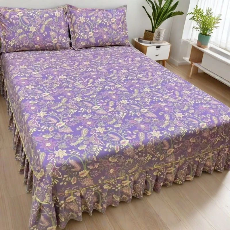 （紫罗兰）加厚磨毛暖绒棉单独床裙