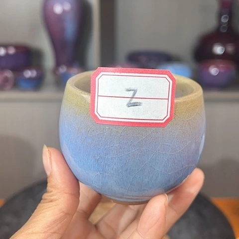 杯原矿釉手工制作钧瓷