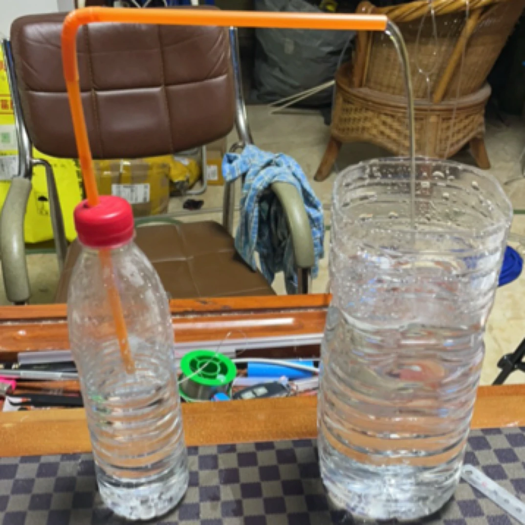 水循环魔术道具流量神器两个塑料瓶带水泵开关水管五米
