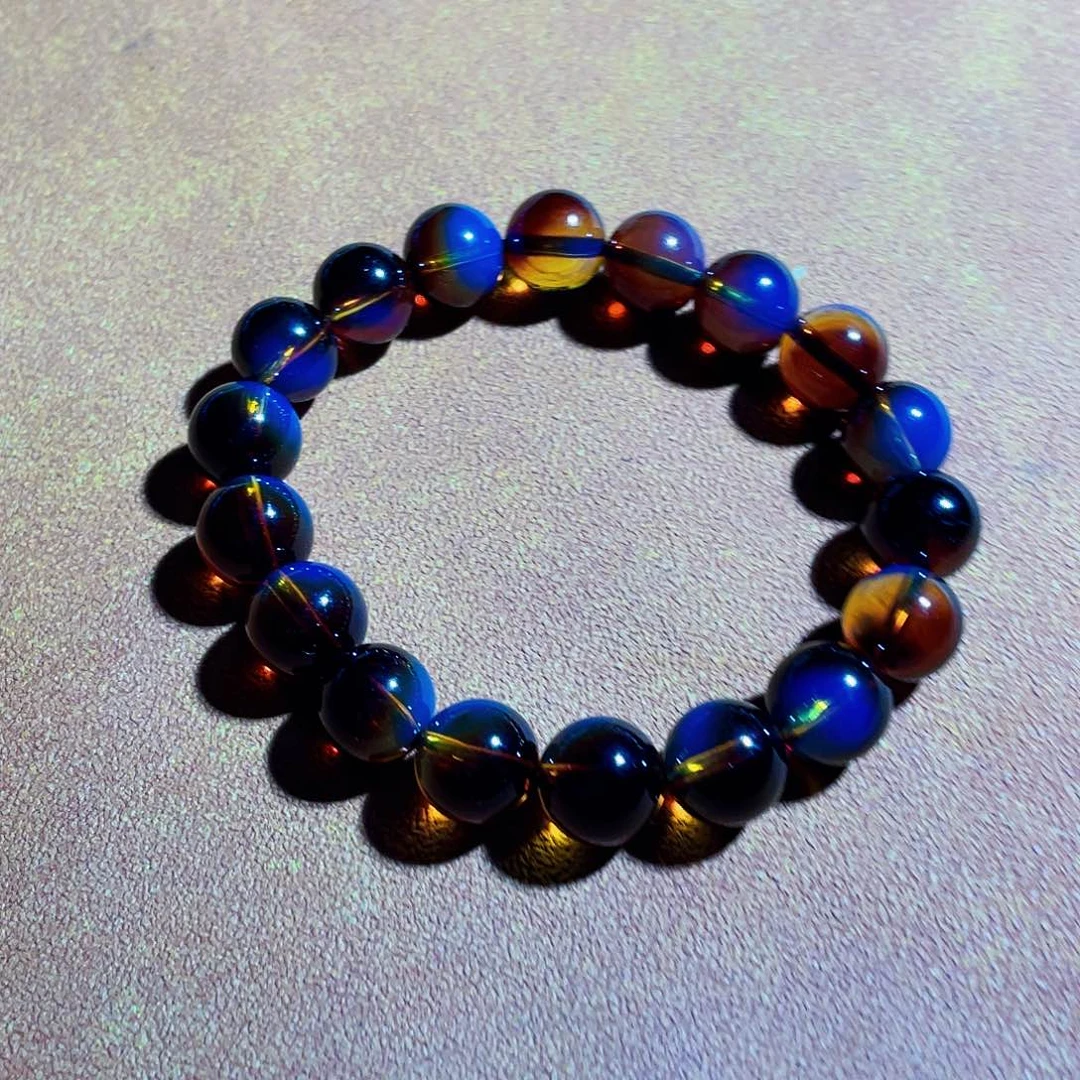 未镶嵌琥珀裸石红蓝10重膜感净水