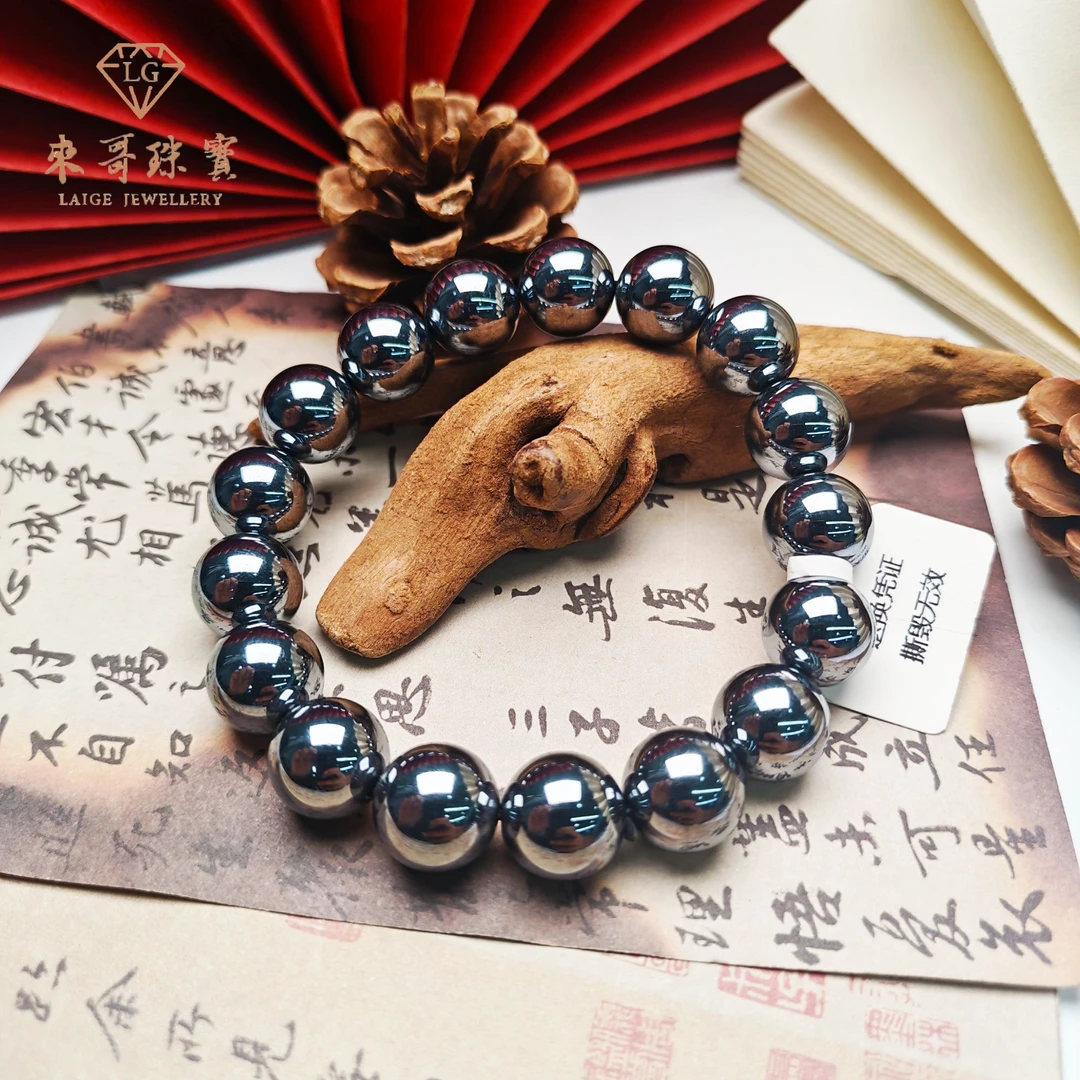 年终狂欢【来哥珠宝】太赫兹气质时尚圆珠单圈手串K12MM