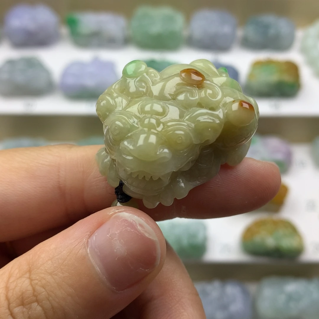 翡翠未镶嵌吊坠(不含链)天然缅甸翡翠貔貅吊坠