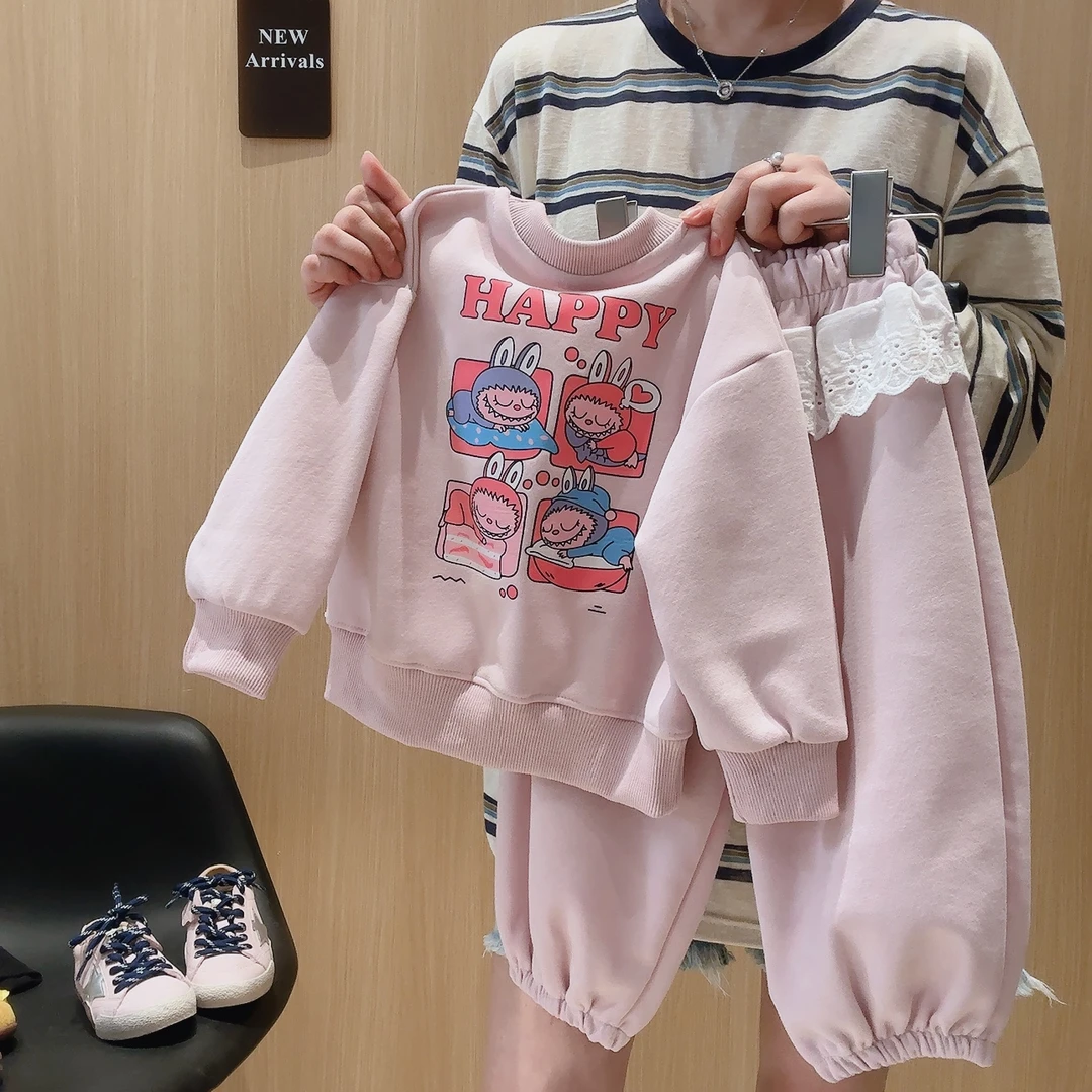 [新人立减】2025女童春秋运动风A类女运动套装女童休闲童装宝宝