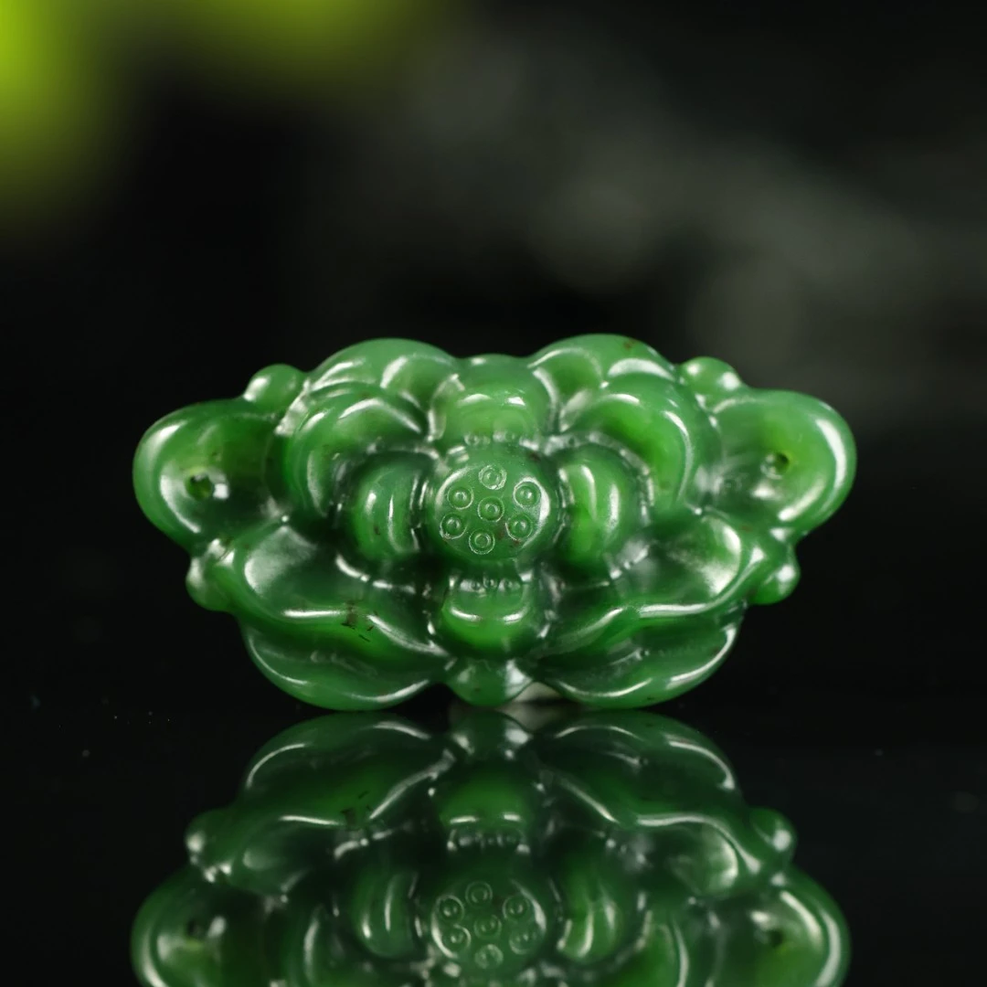 白玉世家一品清莲/碧玉荷花吊坠
