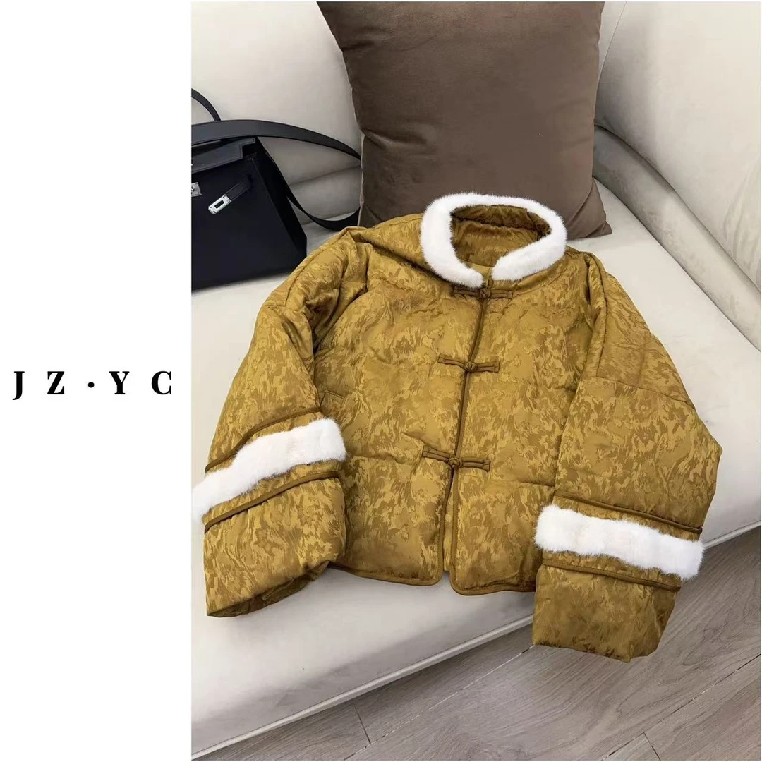 【洁子推荐】2005冬季时尚复古国风拼接外套