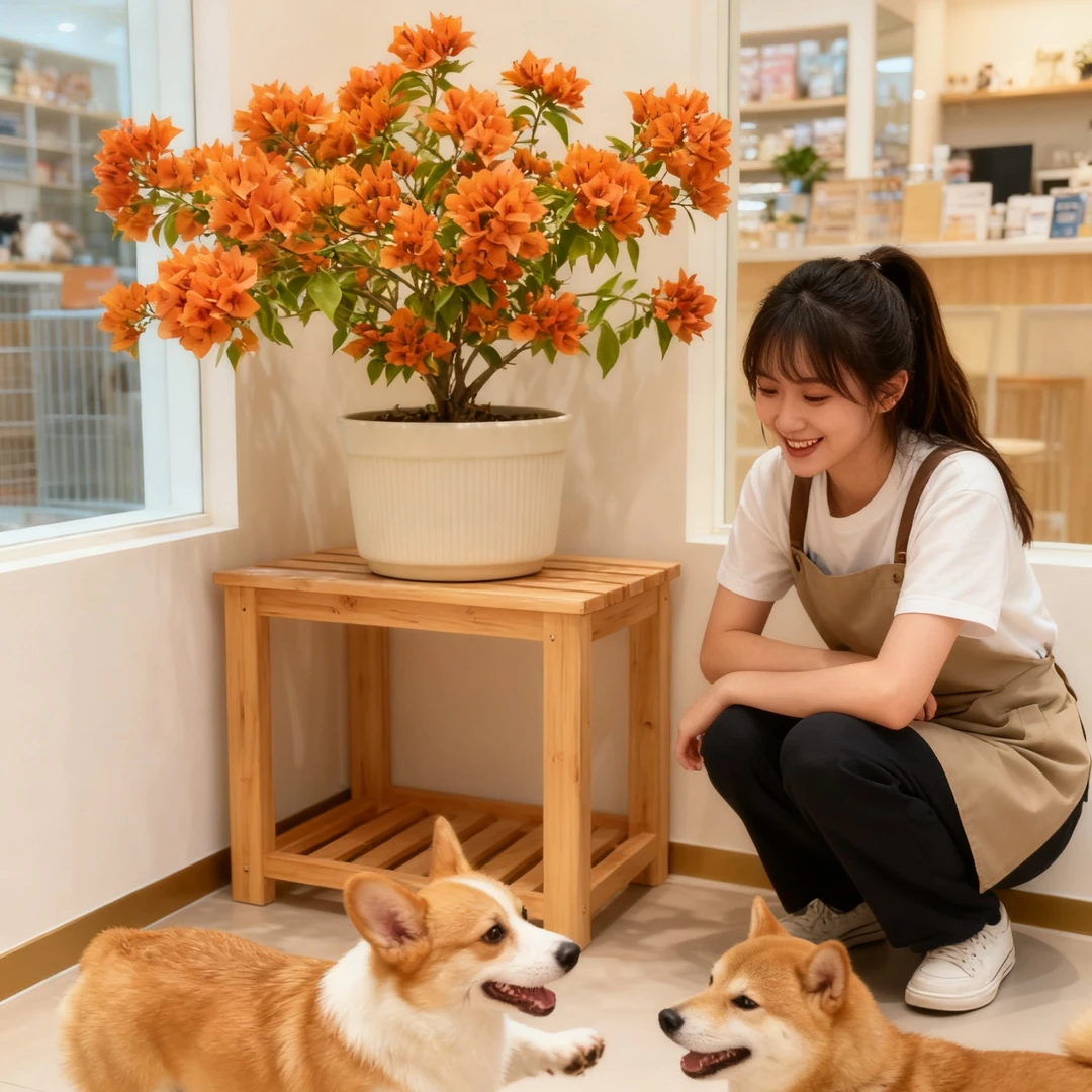 【橙桑巴】勤花三角梅盆栽带花苞重瓣四季开花加州红樱绿樱