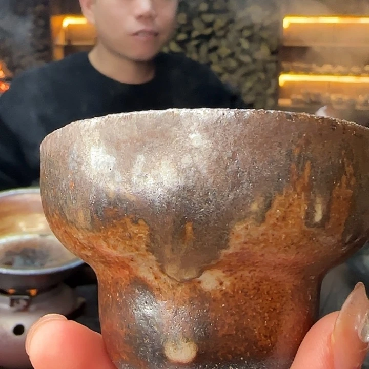 紫砂柴烧葫芦杯杯