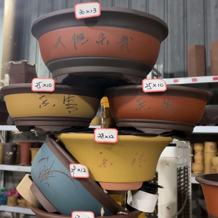 紫砂花盆100-6。
