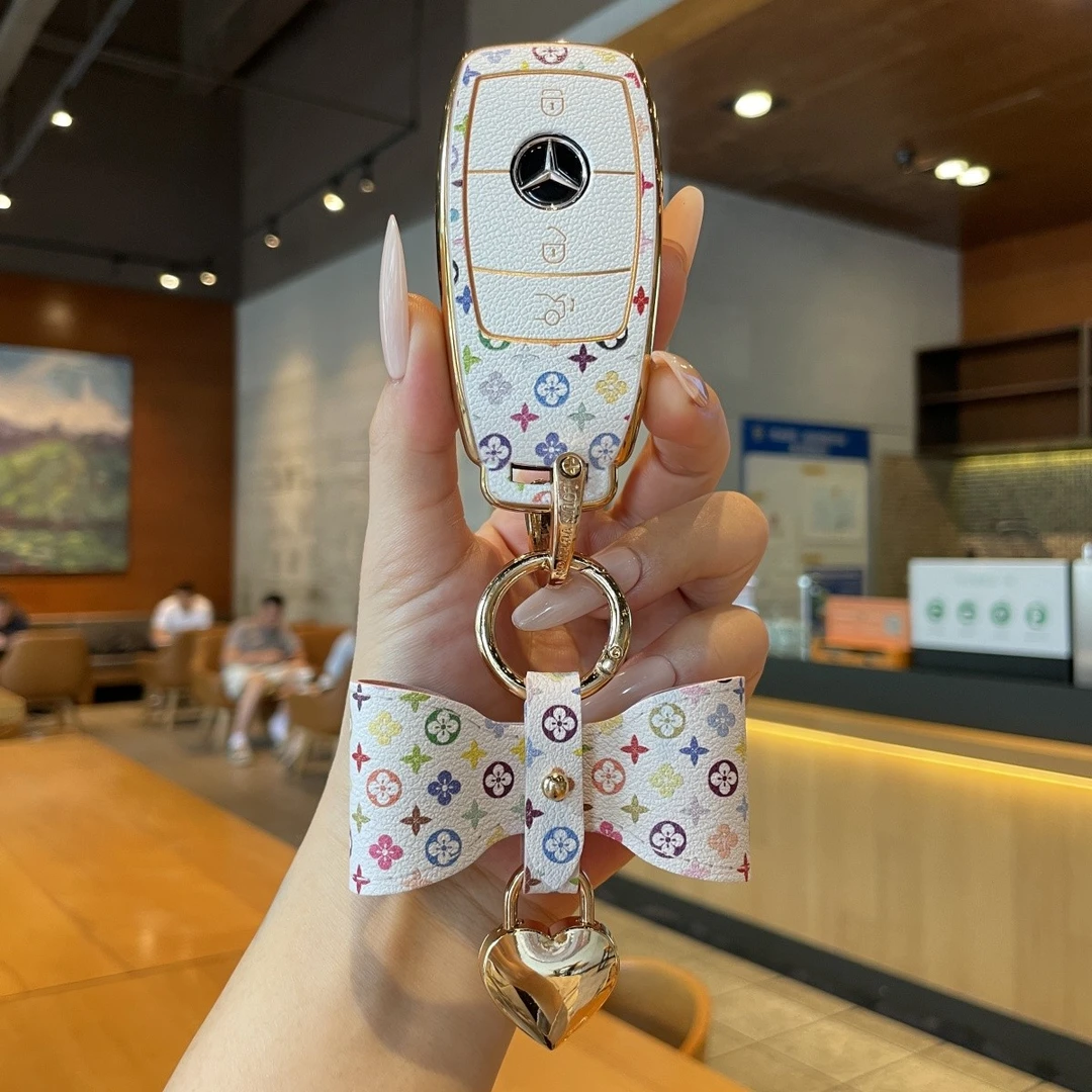 适用奔驰汽车钥匙保护套壳C级C260L/E300L/GLCE/EQS/S级E级轻奢风