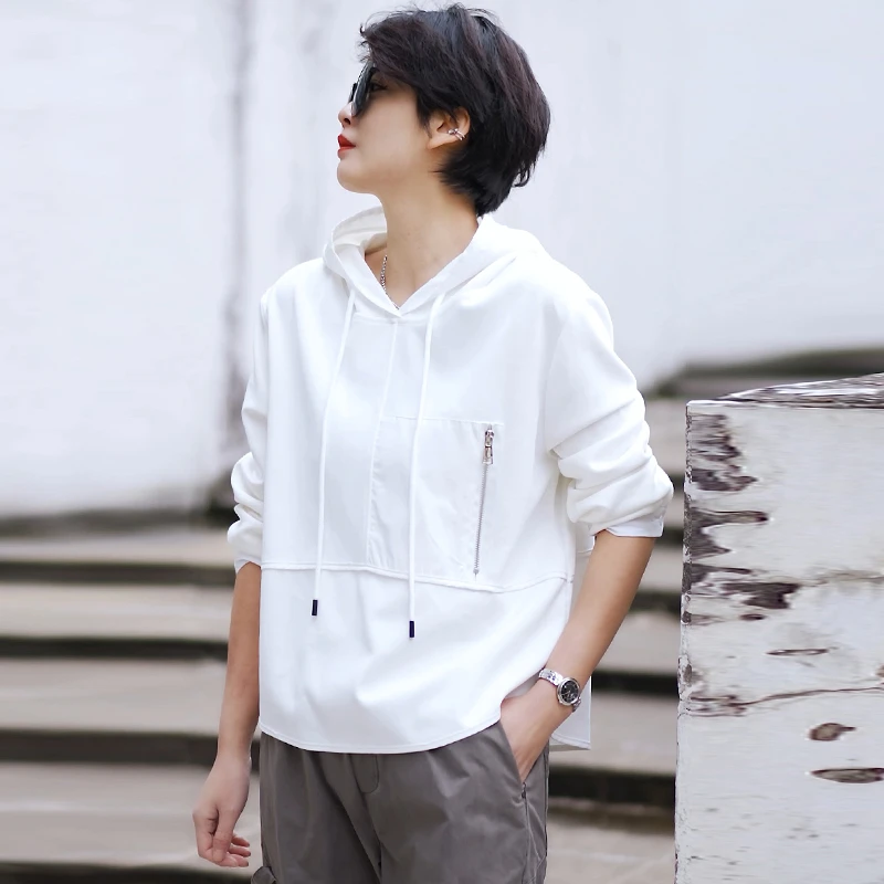 潮牌卫衣女宽松显瘦2025长袖新款拉链款休闲上衣洋气连帽百搭外套