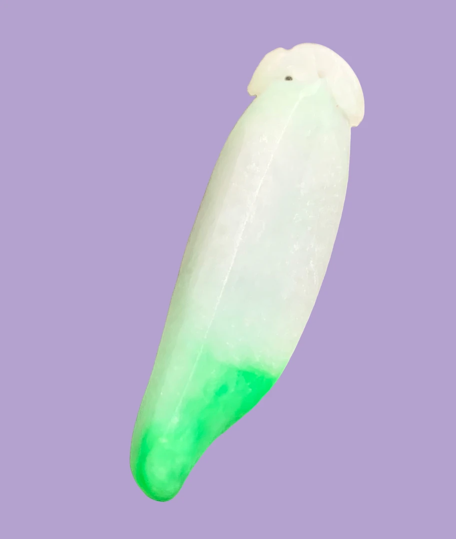 【辣绿•福瓜】缅甸天然A货翡翠飘绿辣绿阳绿特色随形福瓜男女百搭款