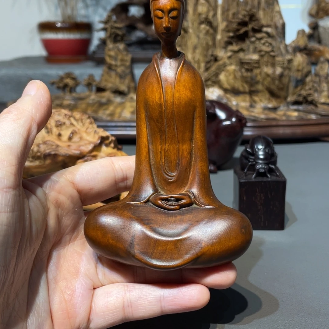 黄杨木北魏佛工艺品摆件
