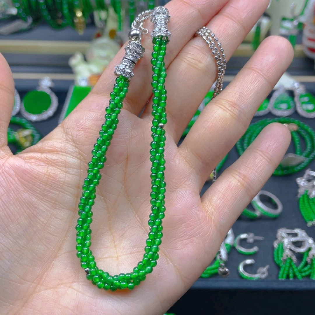 颈饰未镶嵌翡翠麻花链