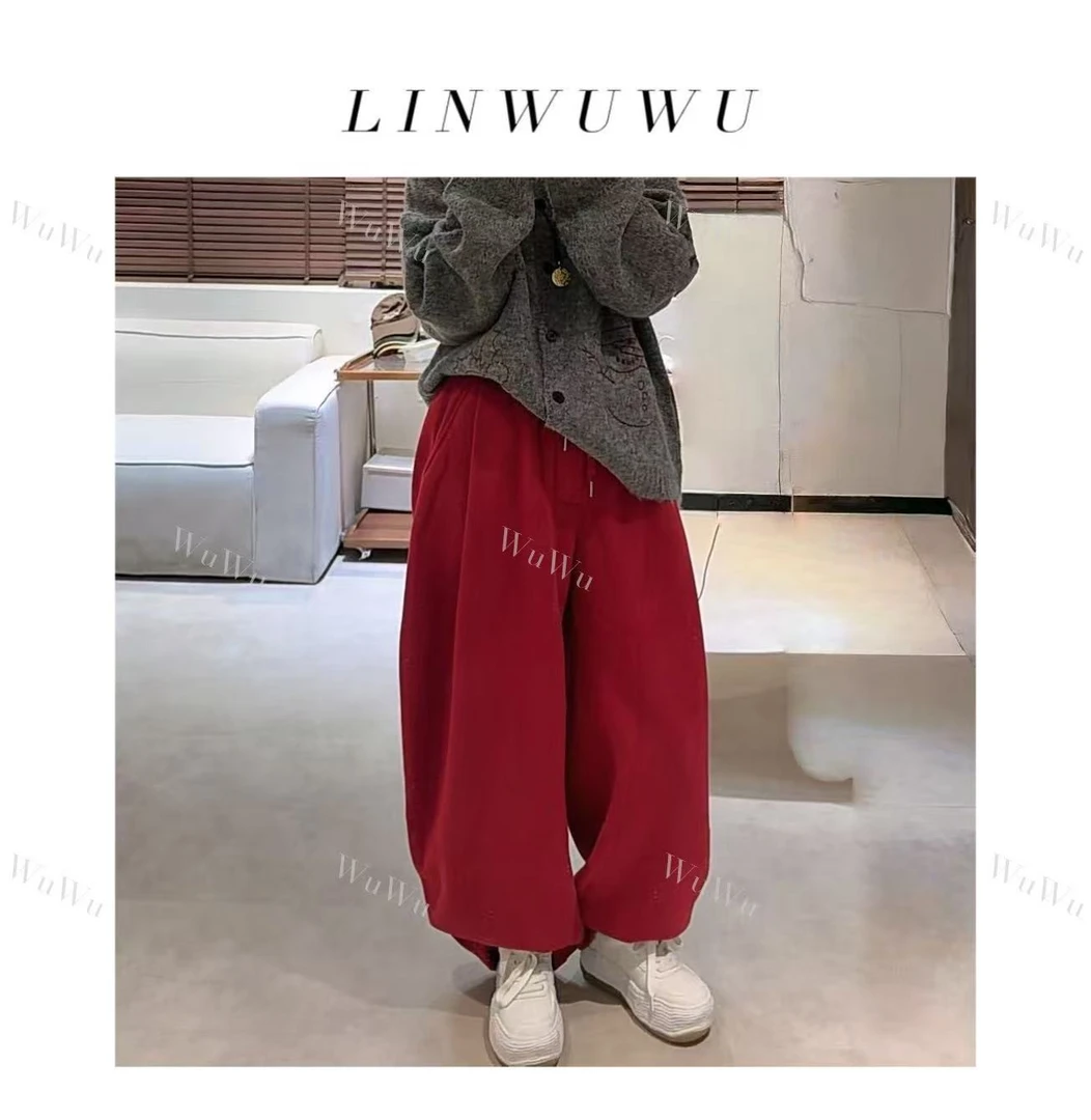 【林五五定制】2025秋冬款加绒加厚立体裁剪休闲直筒运动长裤