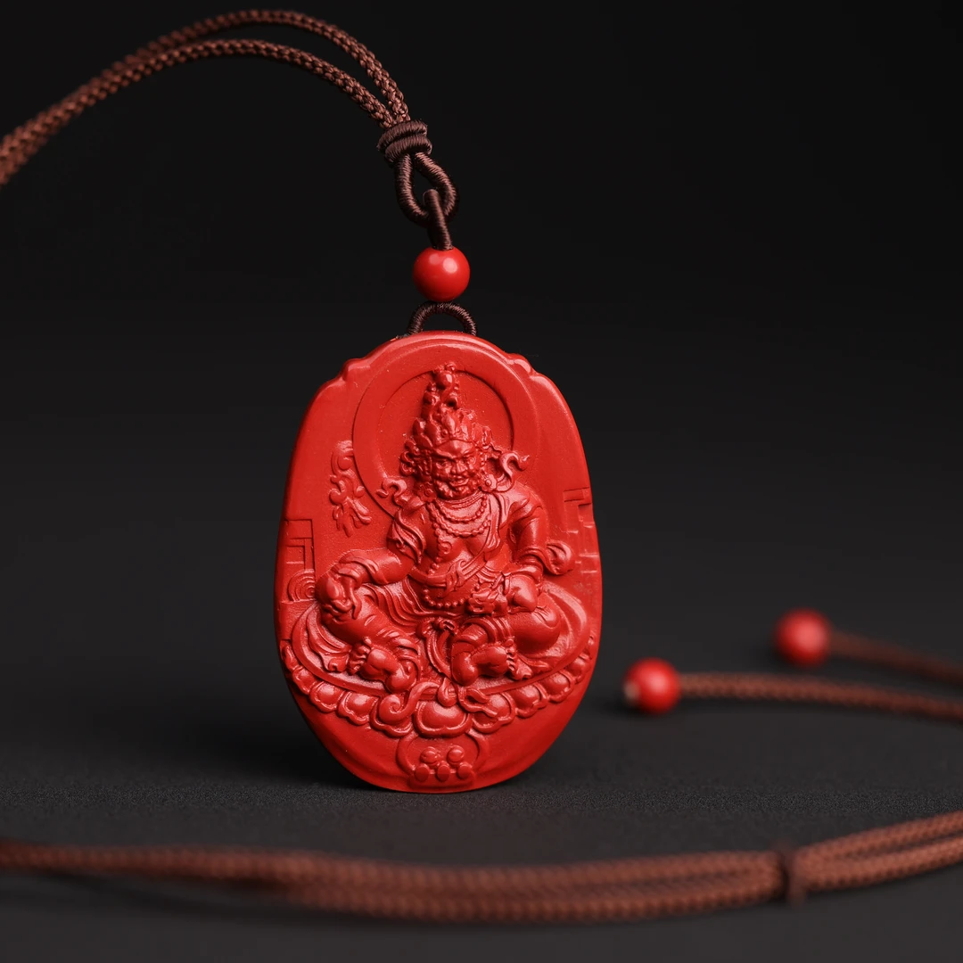 含辰砂工艺品一团和气 | 原创设计精品黄财财朱砂吊坠