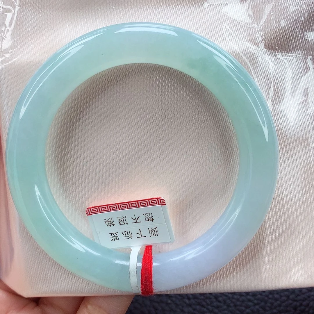未镶嵌手镯翡翠56冰晴绿水