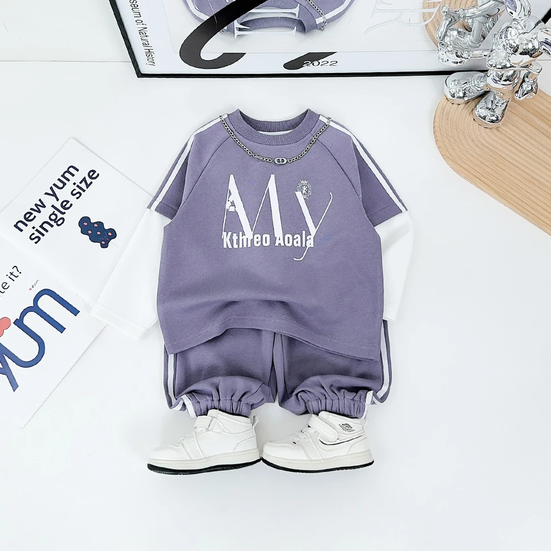 男童套装2025新款春装儿童春秋季两件套潮 DMC6589 悠悠童话童装