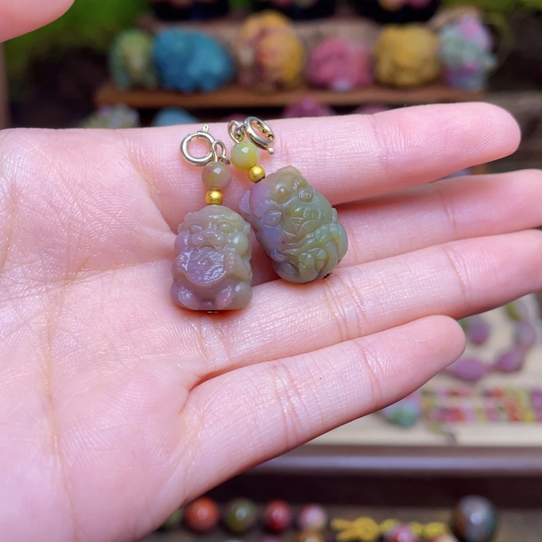 合金玛瑙/玉髓珠宝半成品盐源玛瑙吞金兽