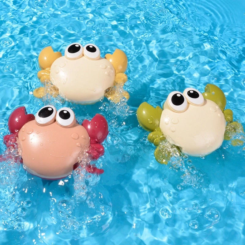 宝宝儿童洗澡玩具0-3岁婴儿戏水萌趣小螃蟹上链发条浴室沙滩玩水