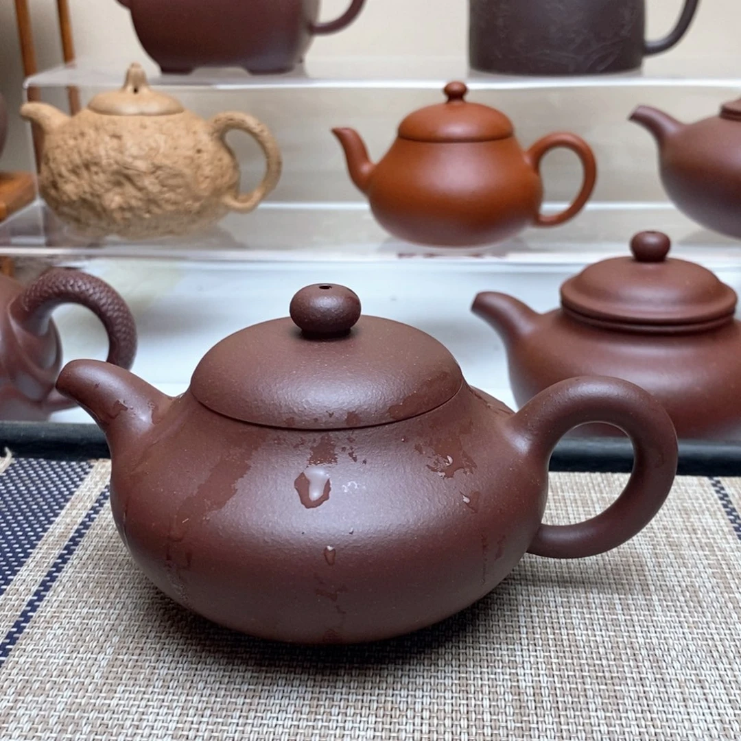 茶壶紫砂花块紫泥无添加200毫升
