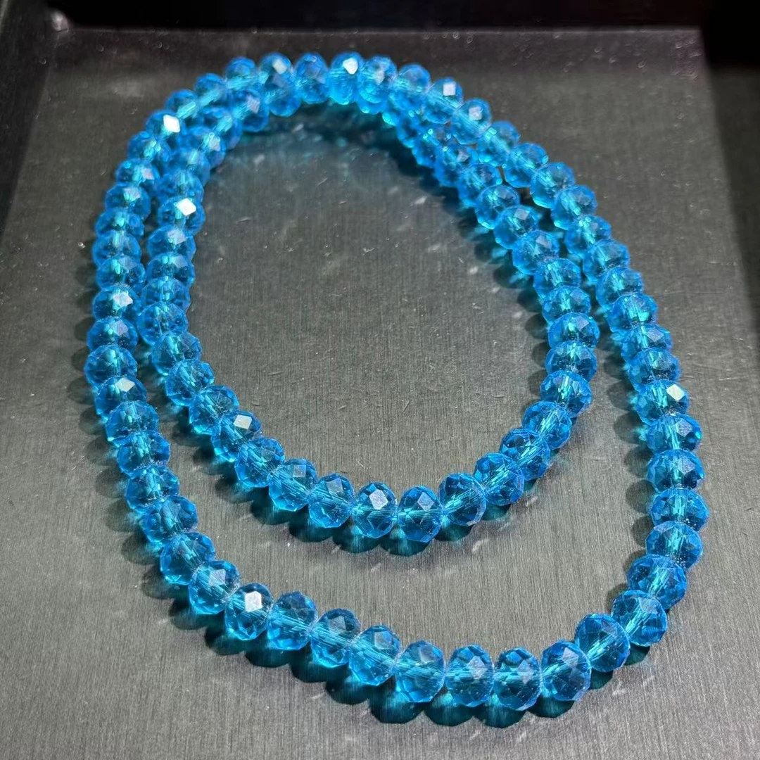 SS轻奢钻切项链蓝SJ100