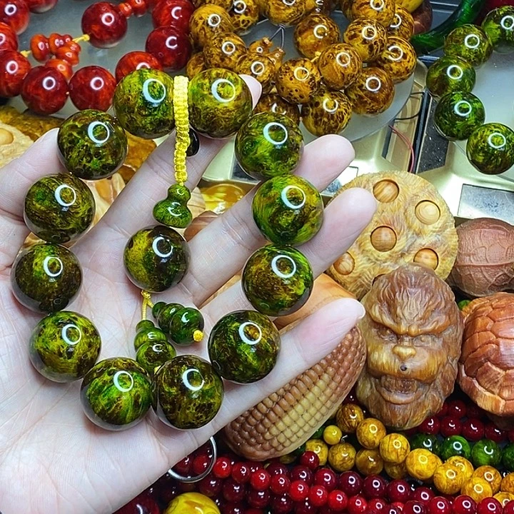 松木琥珀木文玩手串