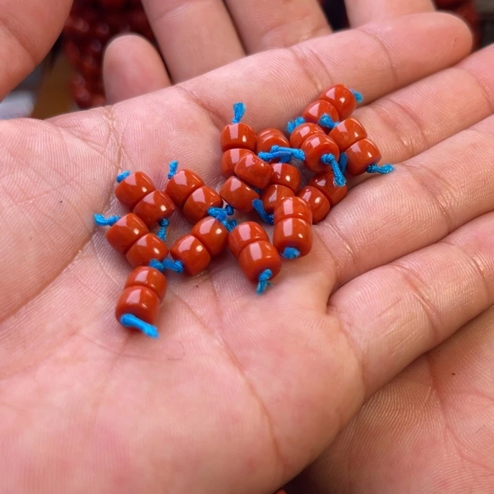 南红玛瑙未镶嵌川料瓦西精工直切对珠卡7➕多样性发货其一
