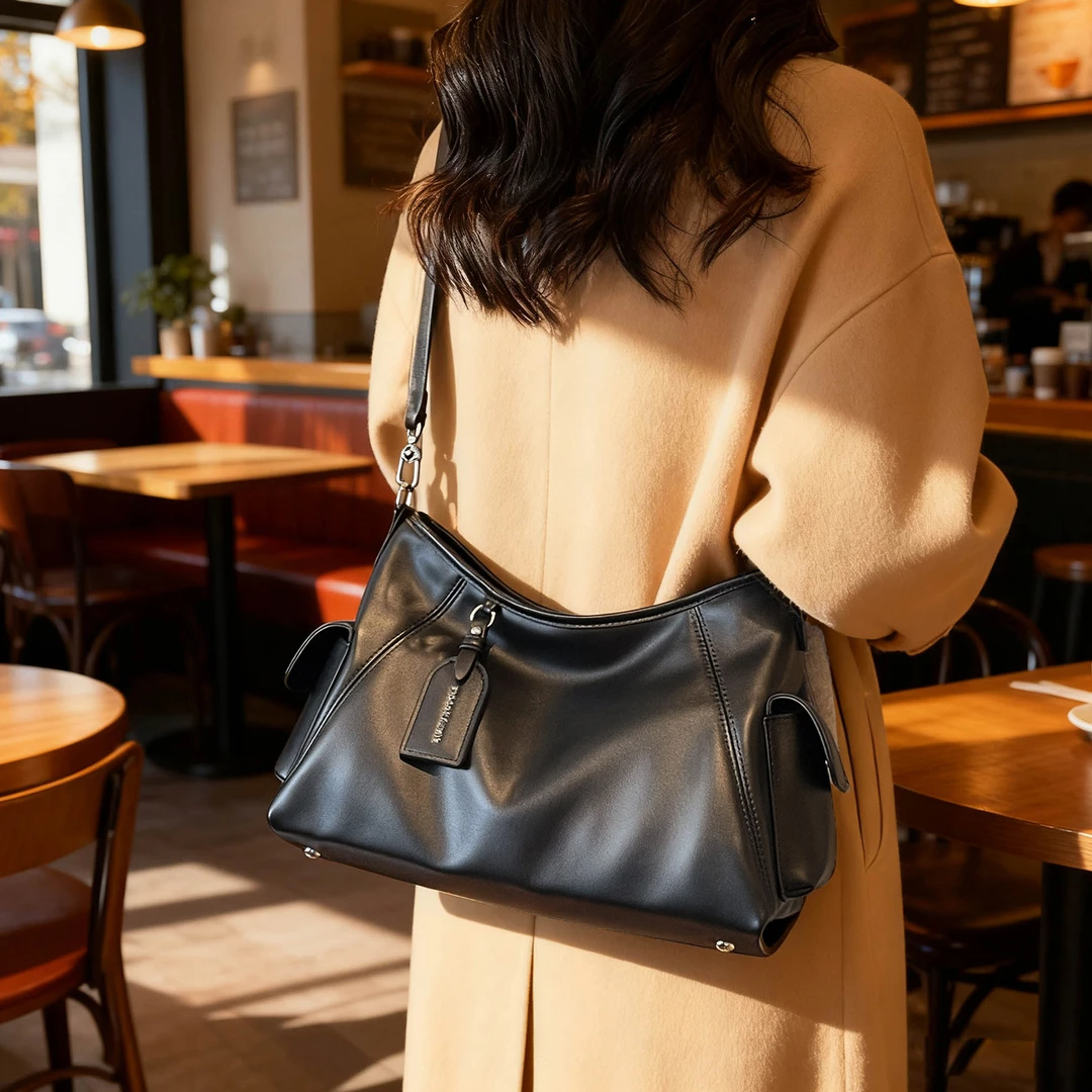 艾米兔 X COOLE女包2025新款通勤百搭小众设计纯色简约单肩斜挎包