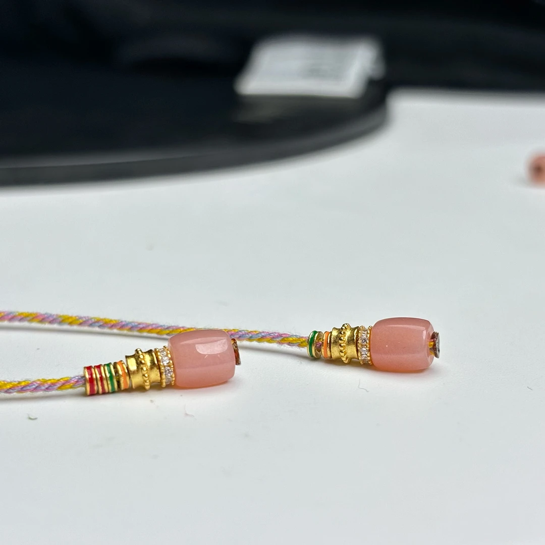 粉糯珠改满砂精品弟子珠6mm满肉蜜桃粉百搭配饰文玩配饰菩提饰品