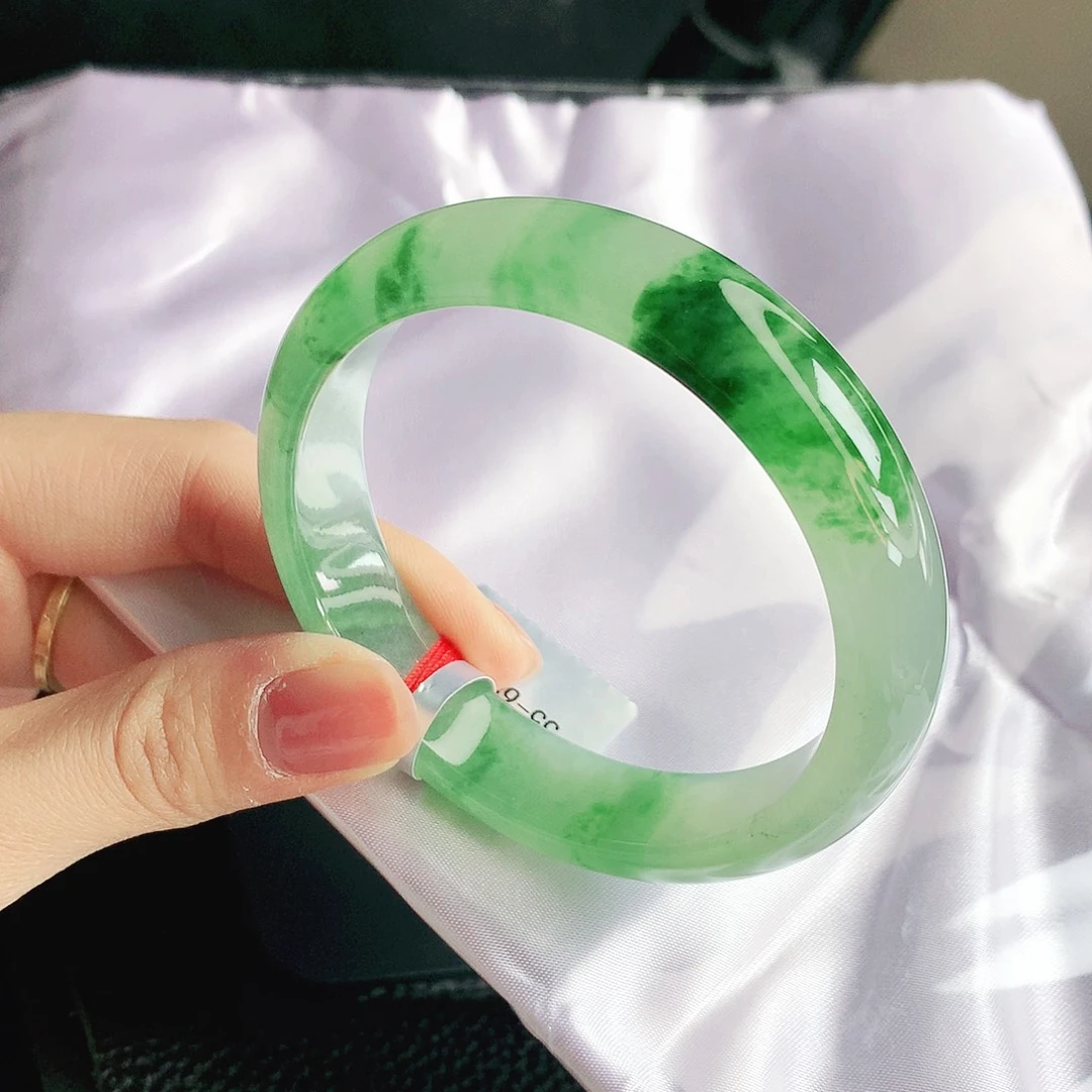 翡翠未镶嵌手镯缅甸天然a货翡翠手镯