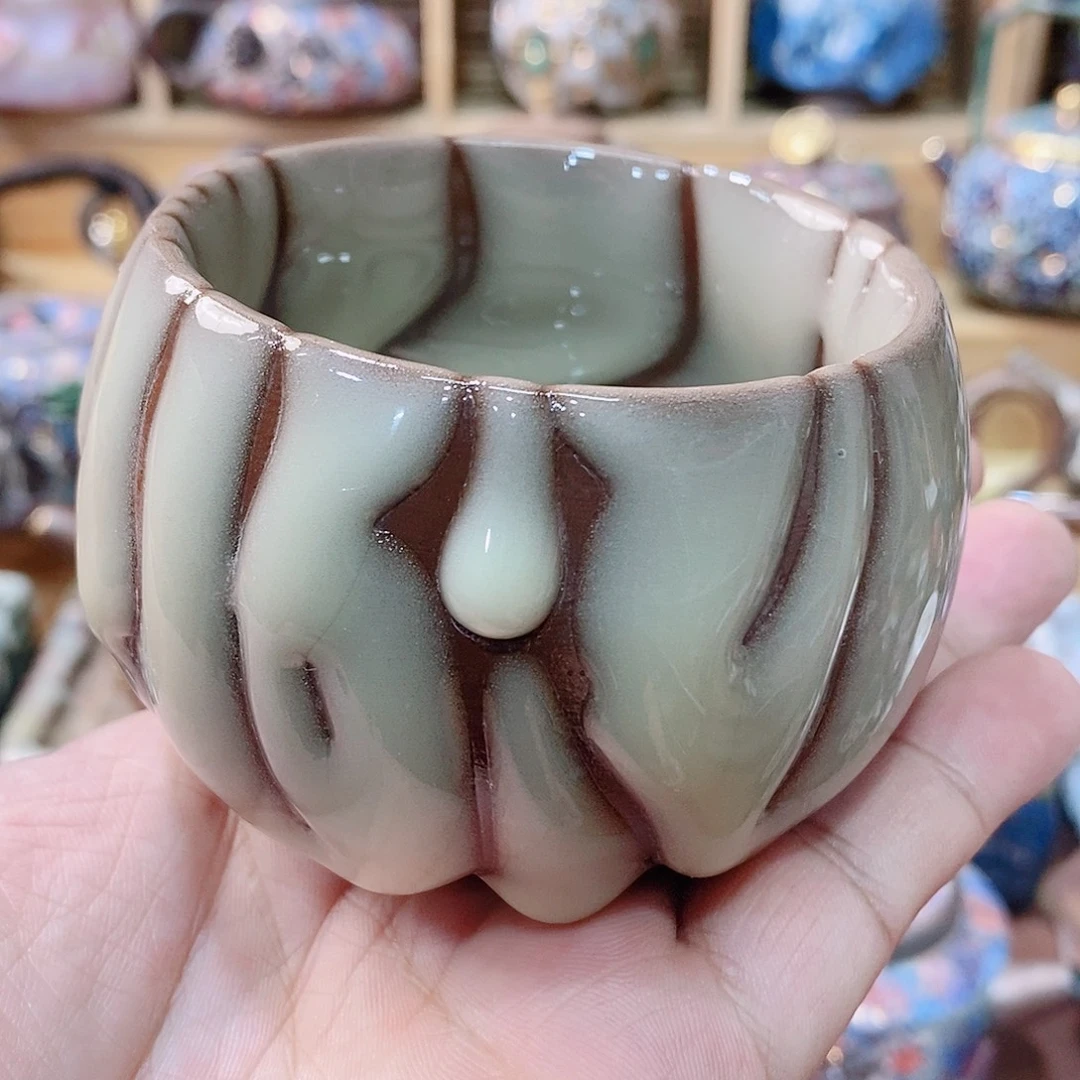 粗陶志野柴烧茶器