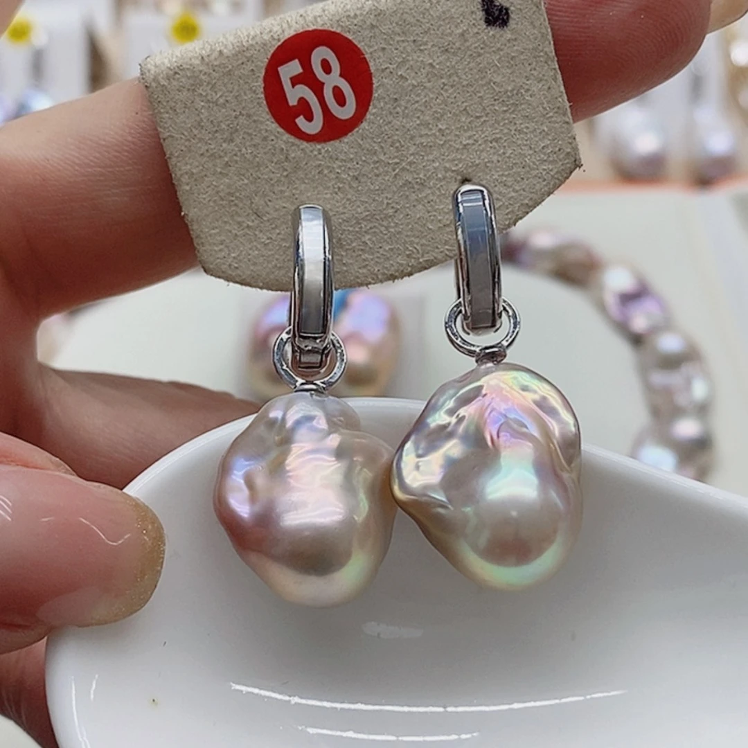 【闪购商品】淡水珍珠耳饰银S925镶嵌
