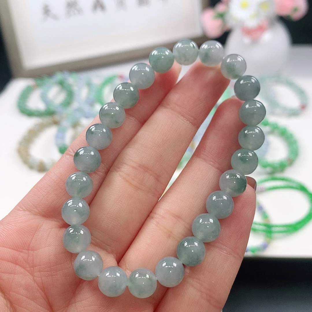 翡翠未镶嵌手链7.8mm