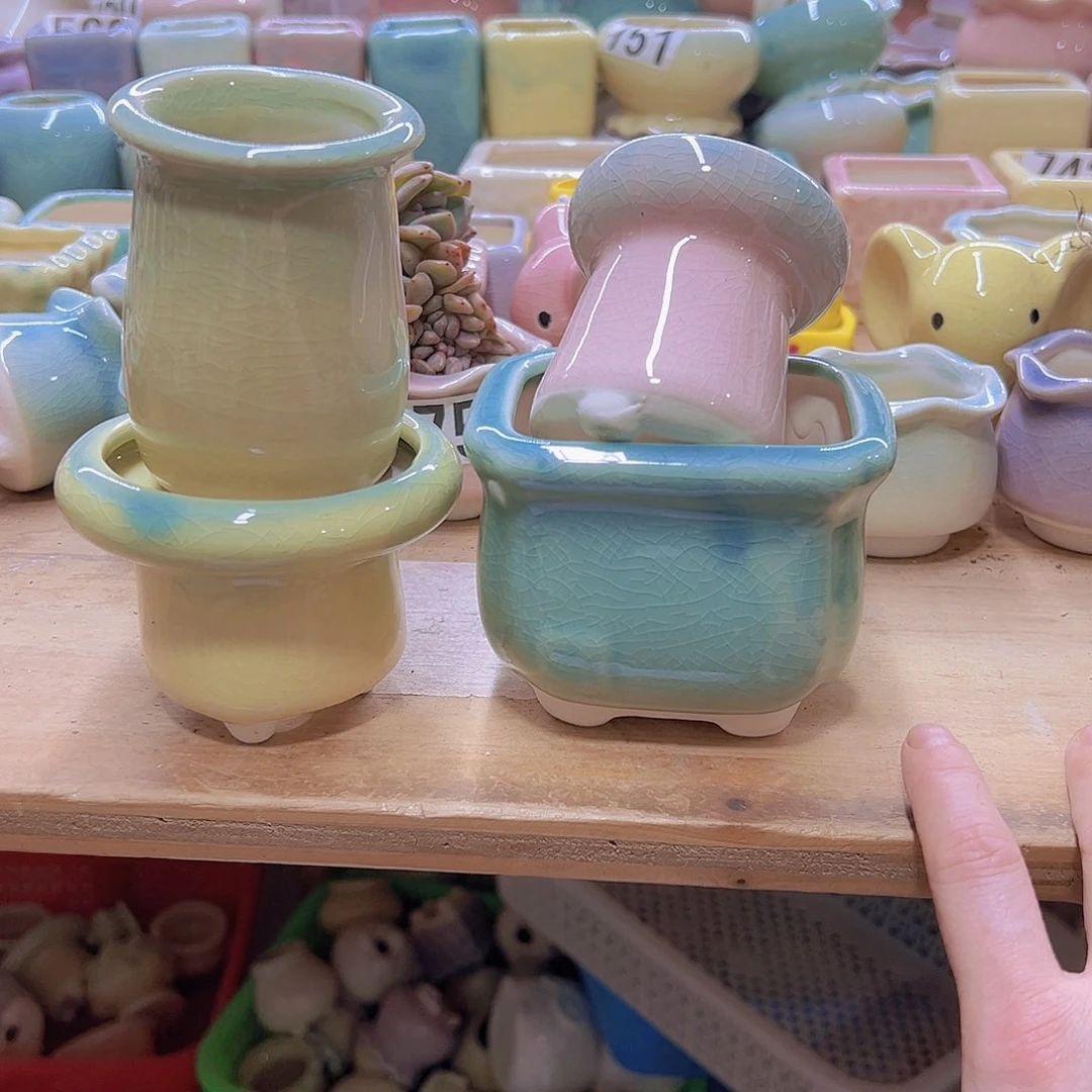 陶瓷花盆当场满12包邮