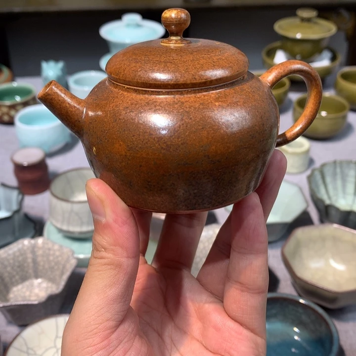 龙泉青瓷手工水平壶