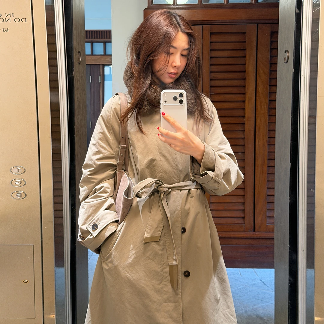 ROMI STUDIO进口三防新雪丽3M棉可拆卸拉贡毛领外套 RWCWW86766