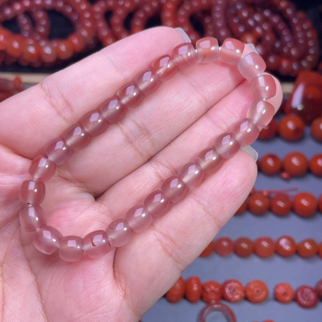 南红玛瑙瓦西直切卡7未镶嵌