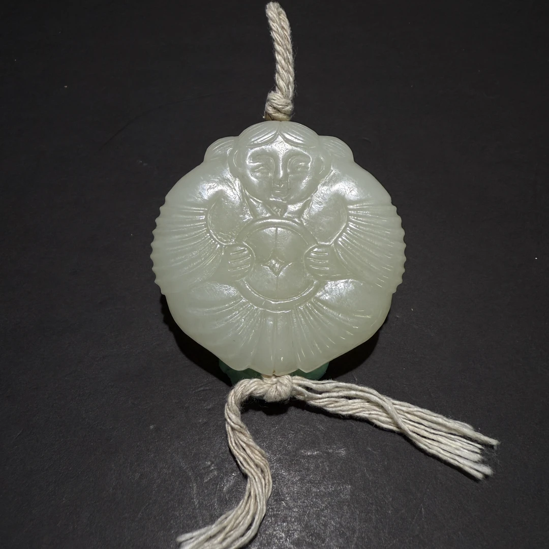 老库房和田玉童子挂件温润老料古玉古玩