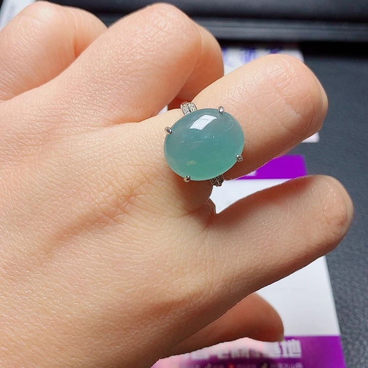 银S925镶嵌戒指翡翠